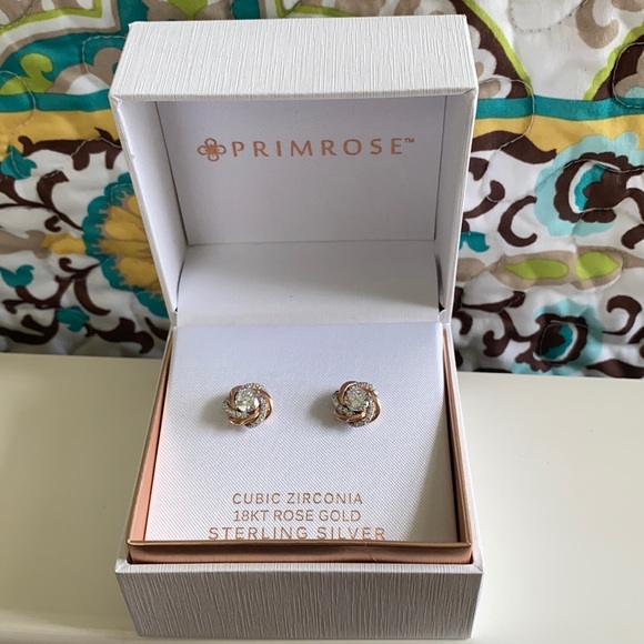 Primrose Jewelry - Primrose 18KT Rose Gold & Sterling Silver Earrings